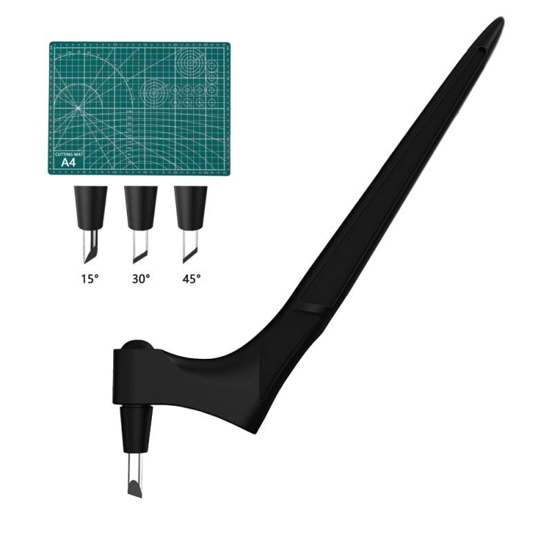 360° Rotary Cutter Handmade Craft Cutting Tools Blade Paper Sculpture Engraving Board Metal DIY Cutting Blades Utility Knife: Black and board