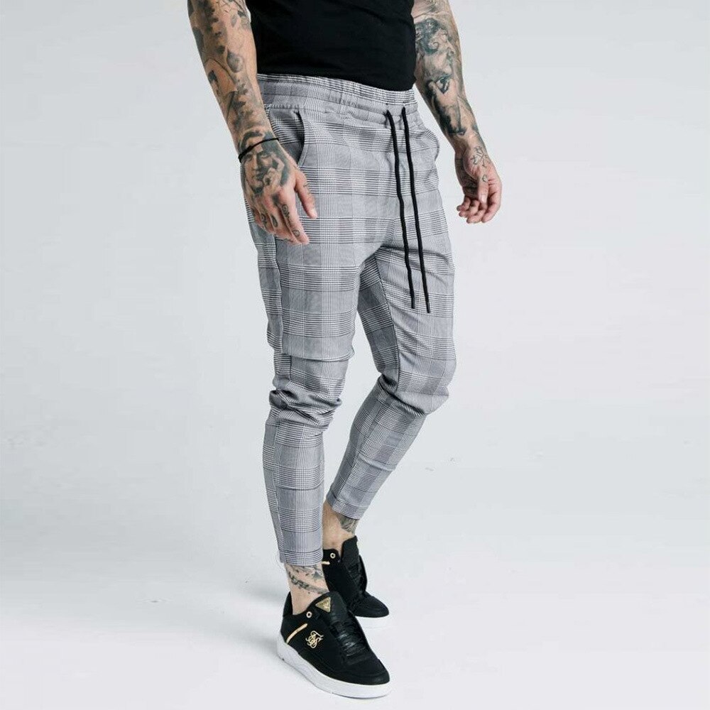 Vapaa-ajan urheilu juoksuhousut slim fit housut koko xxl 3 väriä polyesteri ruudullinen kuvio: 2 / M