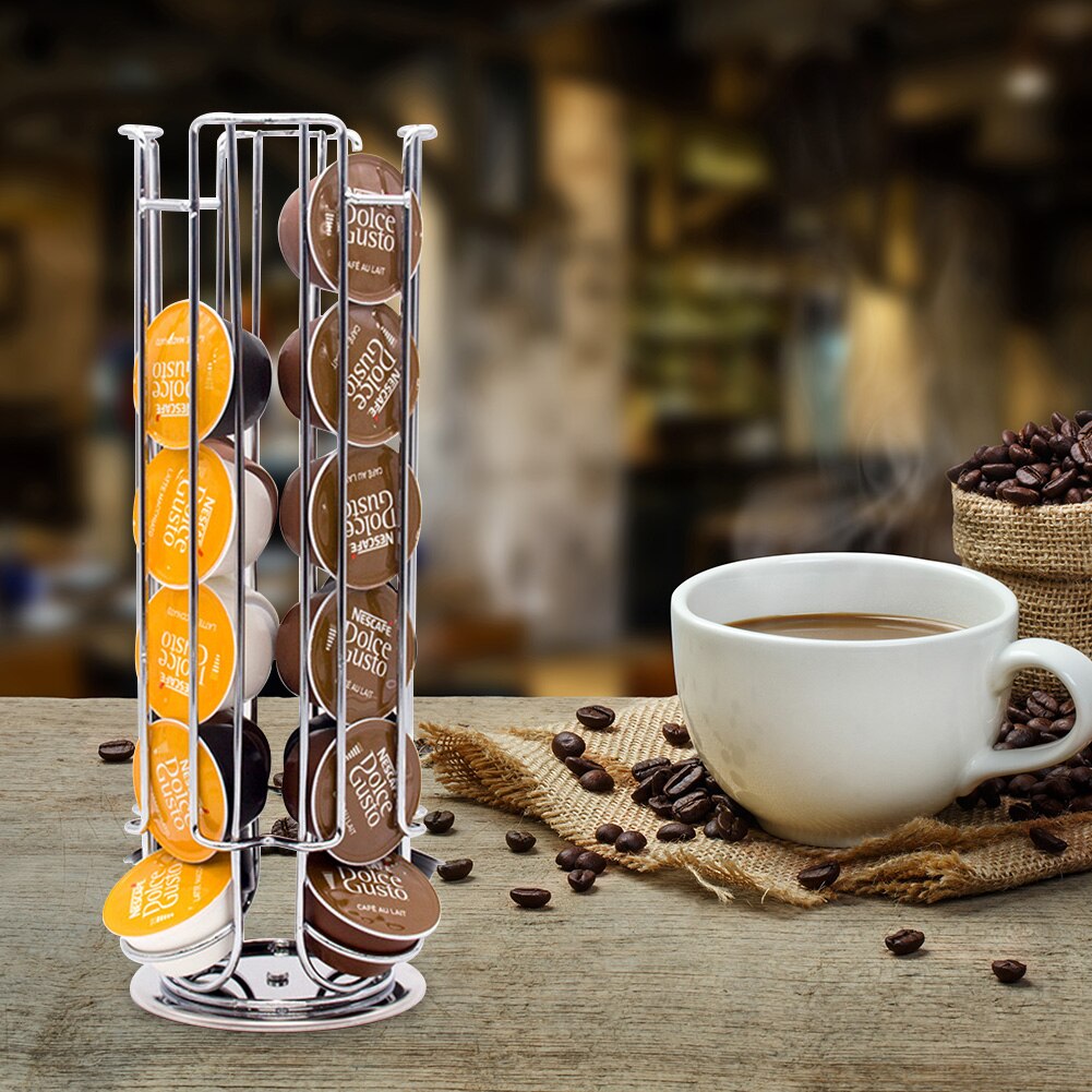 Metalen Koffie Pods Houder Ijzer Chroom Plating Stand Koffie Capsule Opbergrek Dolce Gusto Capsule