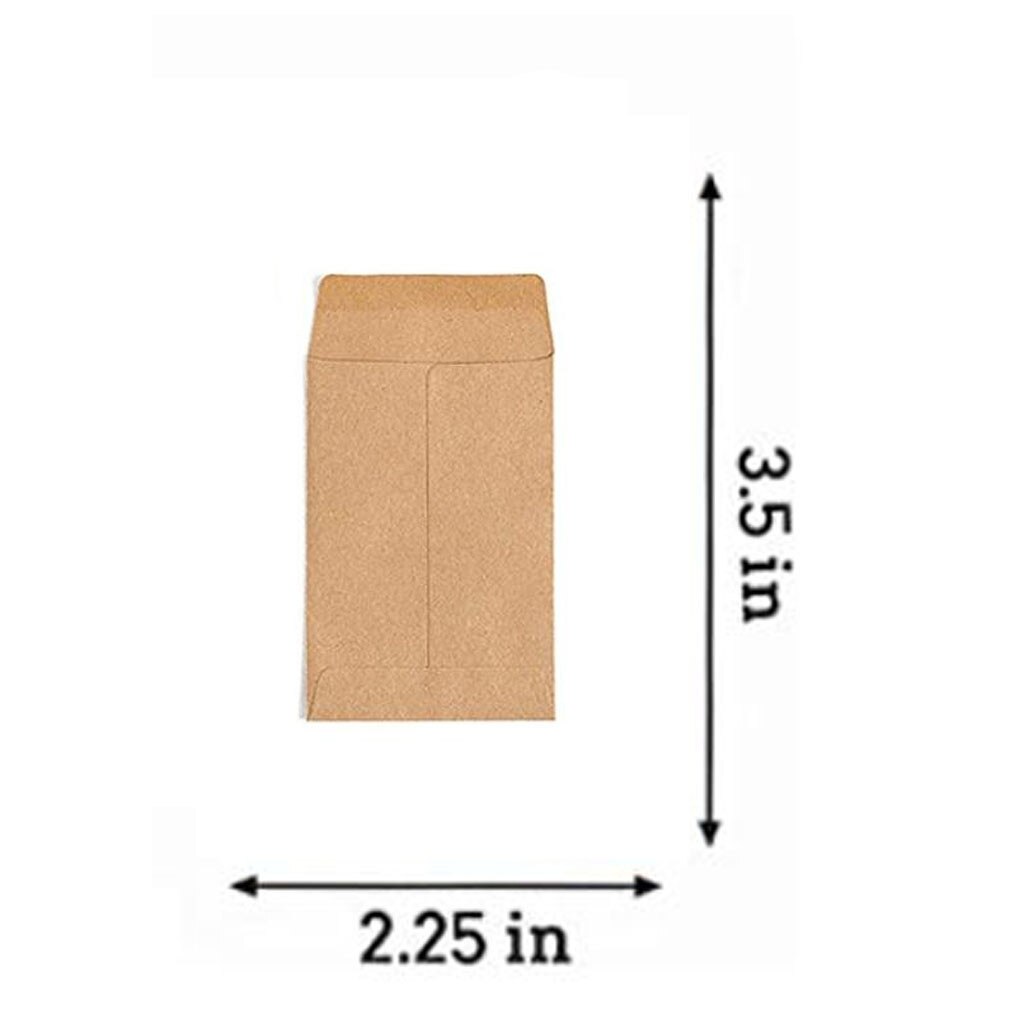 Neue 100 Pack Kraft Kleine Münze Umschläge Selbst-Adhesive Kraft Samen Umschläge Mini Nachricht Karte Brief Stationäre Lagerung Papier