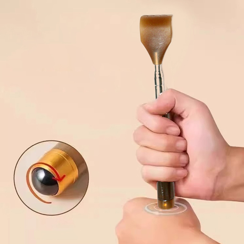 Uitschuifbare magnetische bal Hackle-rugkrabber met magneet Telescopisch krabben Backscratcher Massager Body Back Scraper