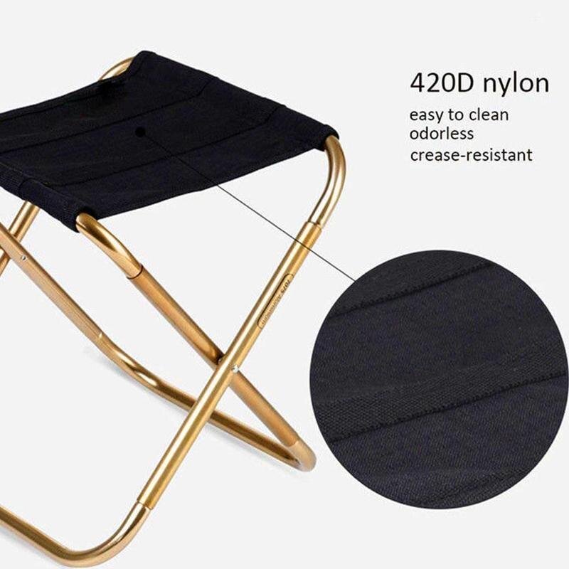 Outdoor Folding Chair Fishing Chair Aluminum Oxford Cloth Barbecue Stool Folding Portable Camping Chair Lazy Chair