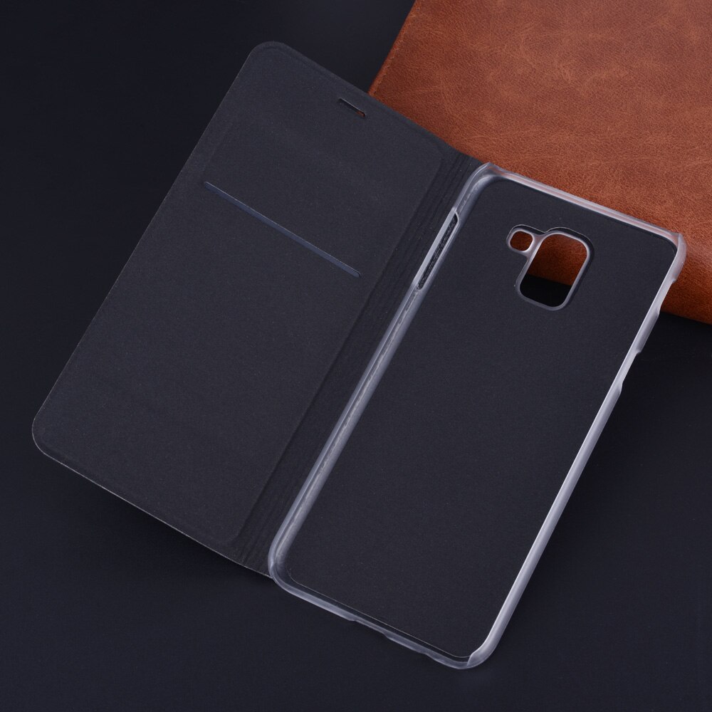 360 Full Cover Leather Phone Case For Samsung Galaxy J6 J 6 SM J600 J600F J600G SM-J600 SM-J600FN Flip Wallet Case Funda