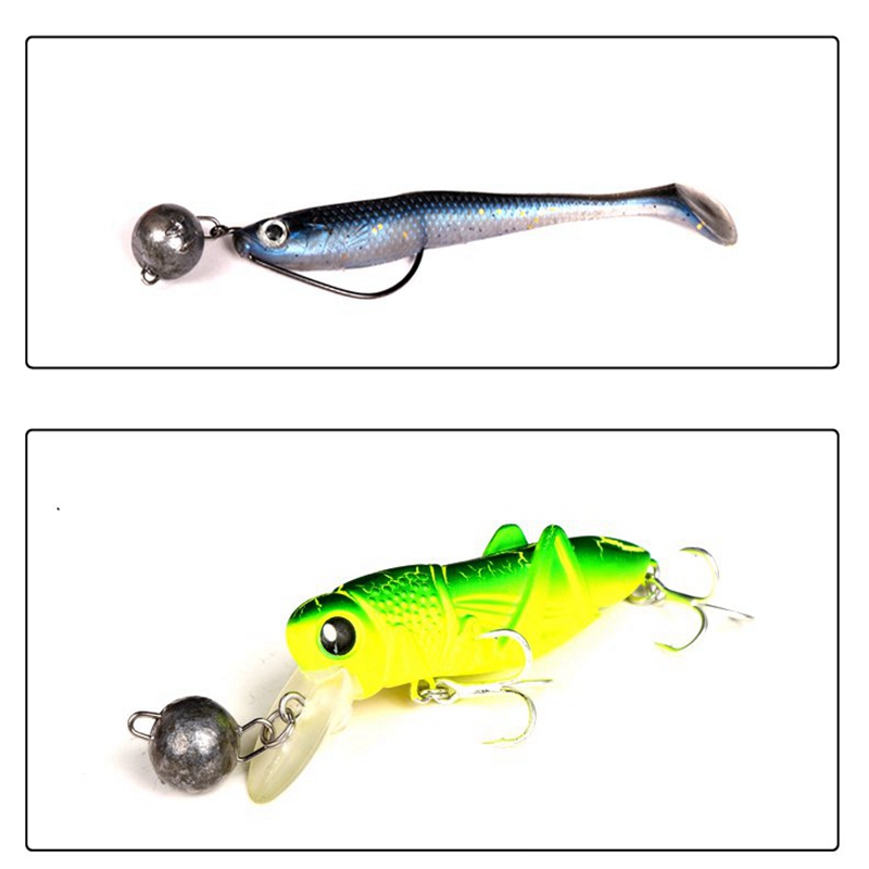 Plombs de pêche poids tête de gabarit plomb poids de balle d'eau profonde avec plombs balles rondes matériel de pêche