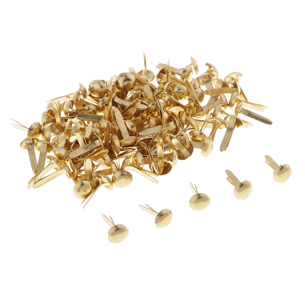 Mini sujetadores de papel con tachuelas de Metal para arte de colección de álbumes de recortes, 6x13mm 200 piezas