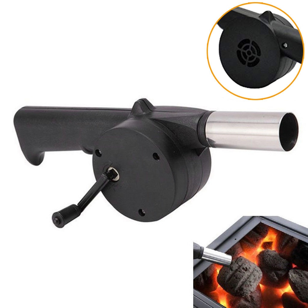 Portable Turbine ventilateur Bbq manivelle ventilateur Air souffleur outils électriques pique-nique Barbecue feu équipement Grade ménage soufflant # jink