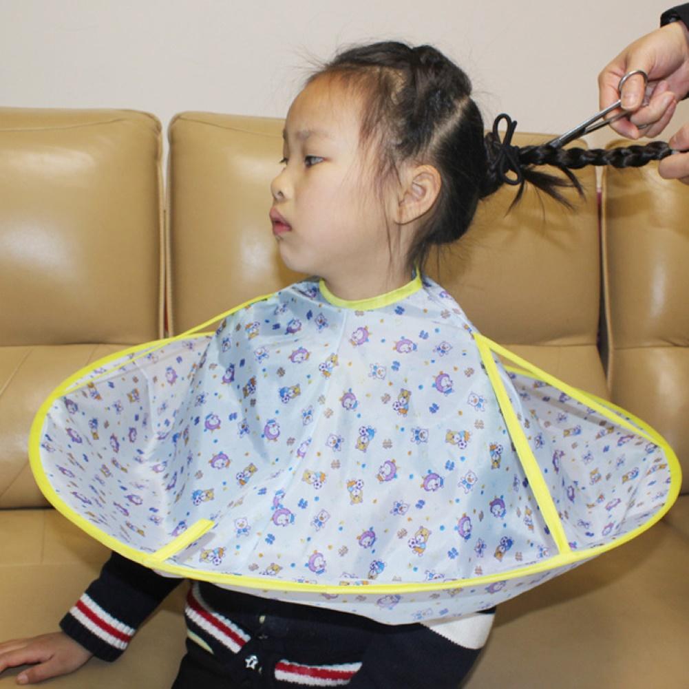 Kids Hair Cutting Cape Gown Hairdresser Barbero Apron Hairdressing Children Girls Boys Hair Cut Cloak Umbrella Cape Protecter