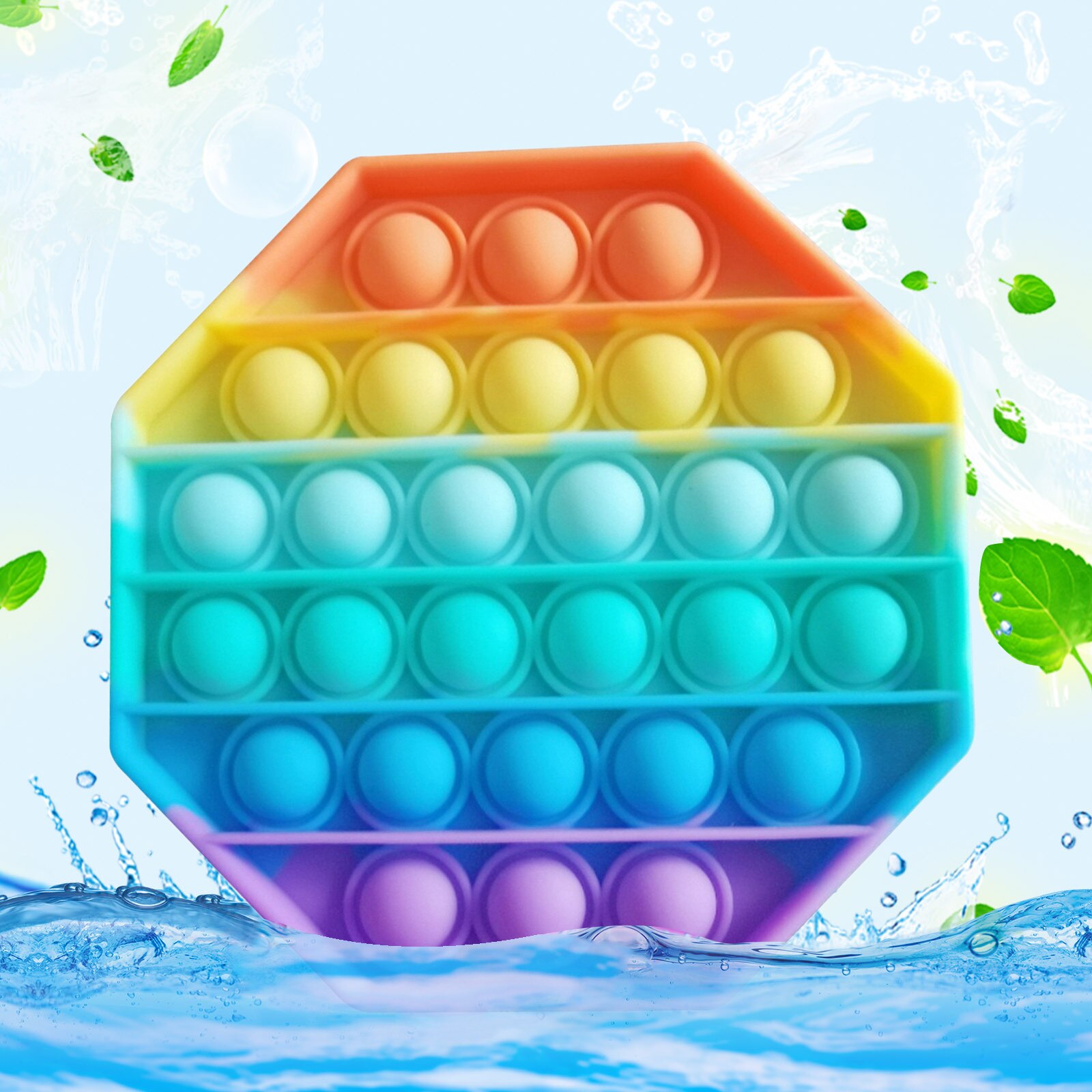 Regenbogen Push Pop Es Zappeln Spielzeug Angst Entlasten Stress Blase Sensorischen Autismus Stressabbau Squishy Squeeze Spielzeug антистресс