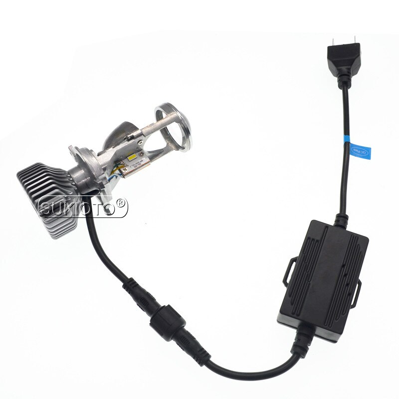 SUKIOTO LED Koplamp H4 LED Mini Lens 5500 k 45 w H4 hi/lo projector Lampen 4200LM Wit motor Koplamp LED Conversie Kit