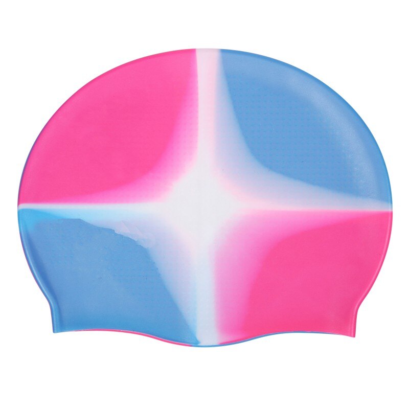 Kleurrijke siliconen bedrukte badmutsen badmuts senior milieubescherming siliconen materiaal zwembeschermingsuitrusting: A