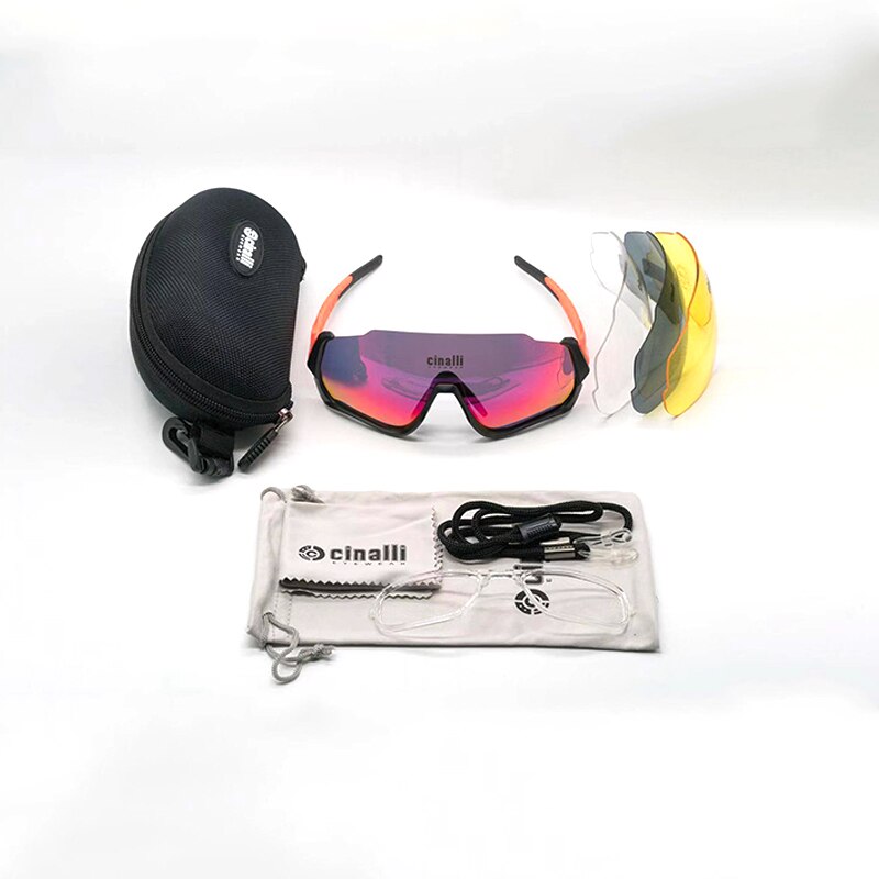 Cinalli Cycling Glasses Outdoor sport sunglasses Running Windproof Speed Skating Sunglasses Polarized color changing glasses