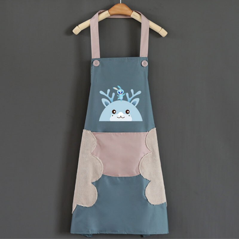 Kampaamo työassistentti työvaatteet parturi kampaaja värjäys vain vedenpitävä naisten vaatteet hiukset esiliina keittiö ravintola: Karhu sininen