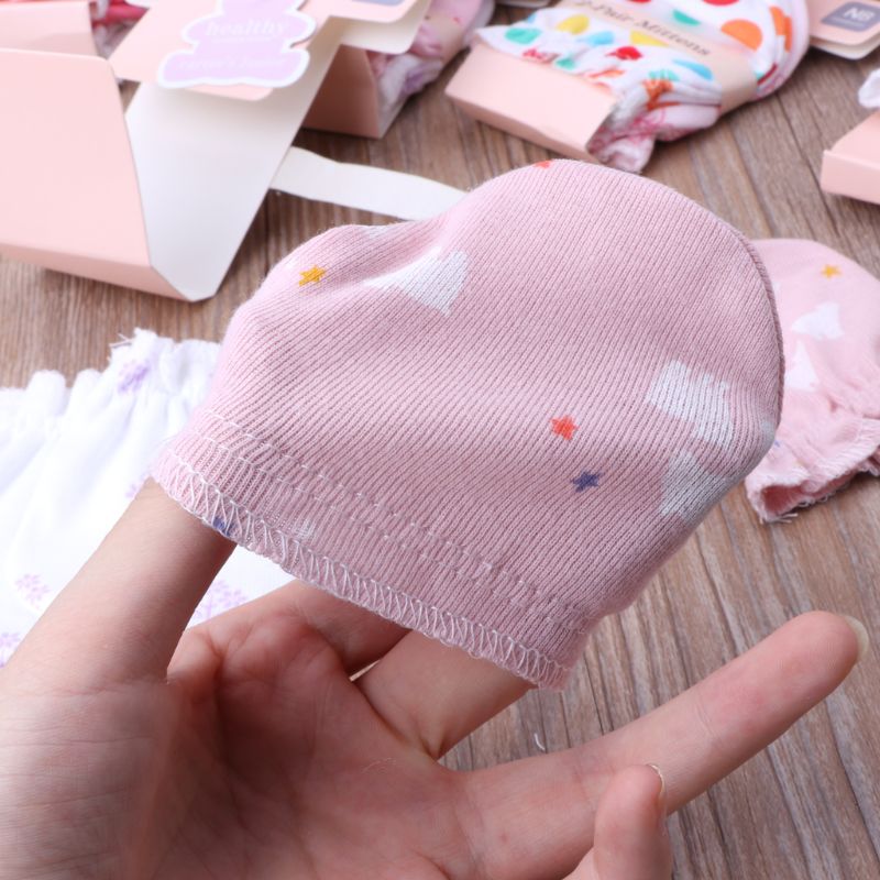 Gants anti-rayures pour bébés 2 paires | Gants de Protection pour nouveaux-nés, mitaines en coton anti-rayures MAR-20