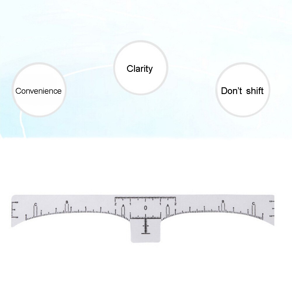 50pcs/lot Eyebrow Ruler Makeup Brow Measure Tool Eyebrow Guide Ruler Makeup Tools Tattoo Measurement Rulers Sticker
