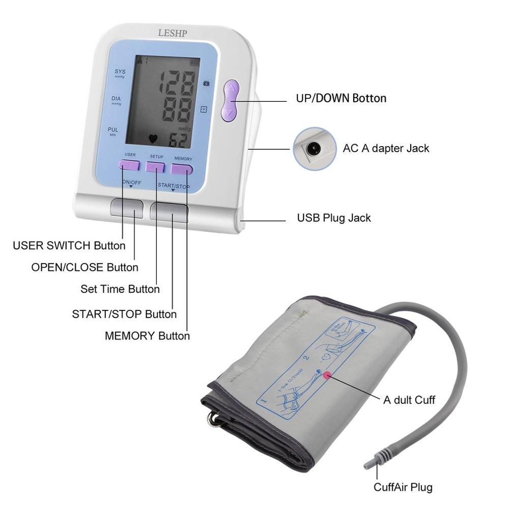 Pols Bloeddrukmeter JS-W01 Zwart Met Voice Monitor