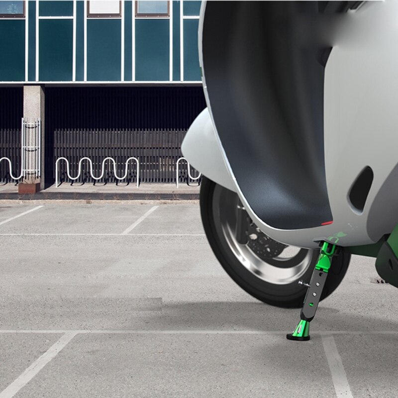 Pata de cabra ajustable para motocicleta, soporte lateral de estacionamiento para moto eléctrica