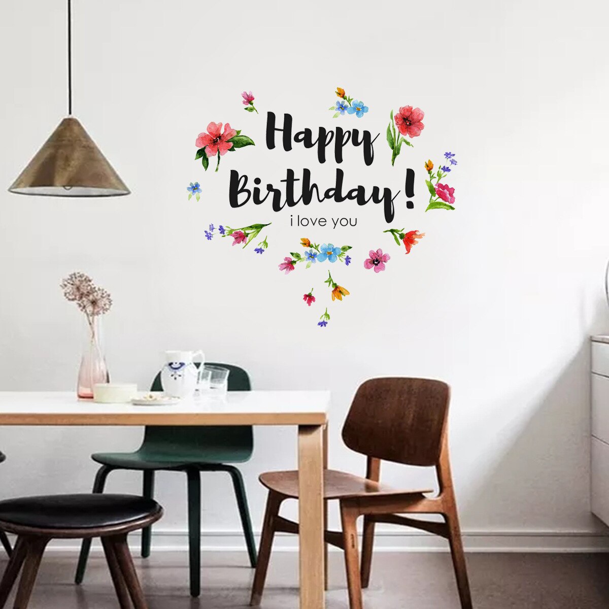 Happy Birthday Wall To Celebrate Birthday Sticker Living Room Bedroom Wall Home Decoration Wallon for Kid Kindergarten Classroom