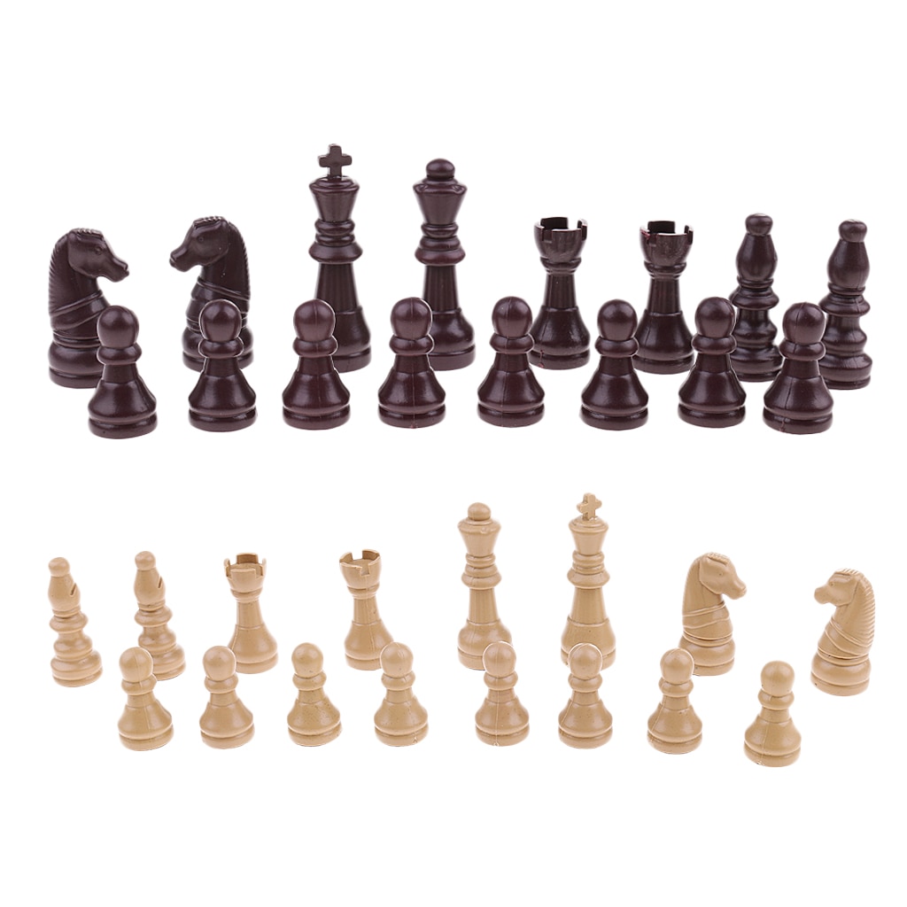 32pcs Replacement Plastic Chess Pieces/Chessmen Complete Set