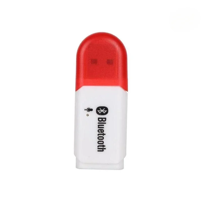 Adaptador USB Bluetooth 5,0 para ordenador, PC, altavoz, receptor de música, Kit de Cables para coche, manos libres: Rojo