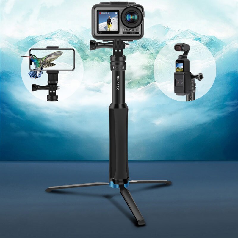 Trípode de aluminio para cámara gopro hero Go pro 7, 6, 5, 4, 3, sj4000, sj5000x, xiaomi yi, hero6, hero7