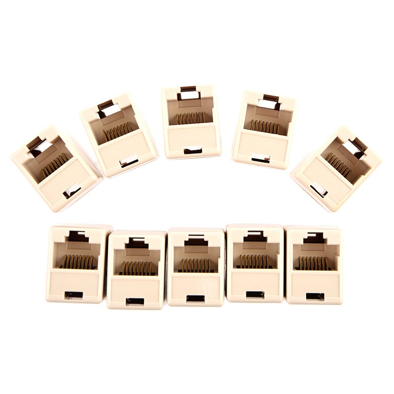 RJ45 Cat5 Couplers ~ Joiners ~ Gender Changers x 10 Pack