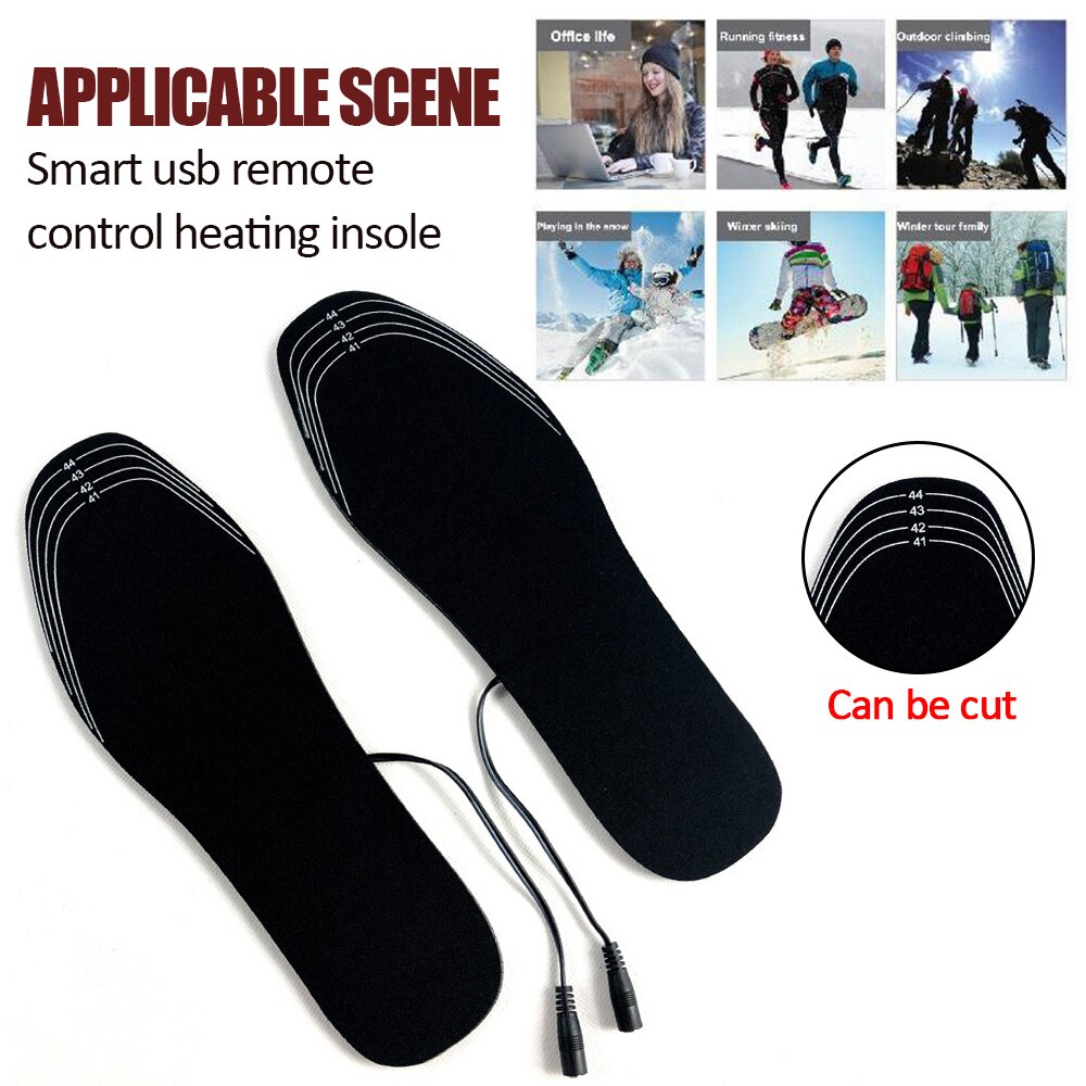 Acampamento ao ar livre esqui usb palmilhas de aquecimento elétrico homem velho inverno cuidados saúde pé aquecimento palmilhas circulação sanguínea