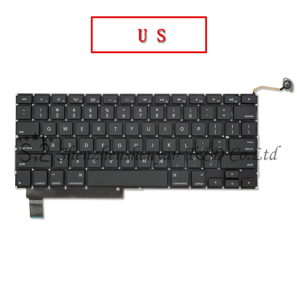 A1286 For Macbook Pro 15" Replacement Keyboard US UK Russian French Spain Japanese Arabic Version Years: US