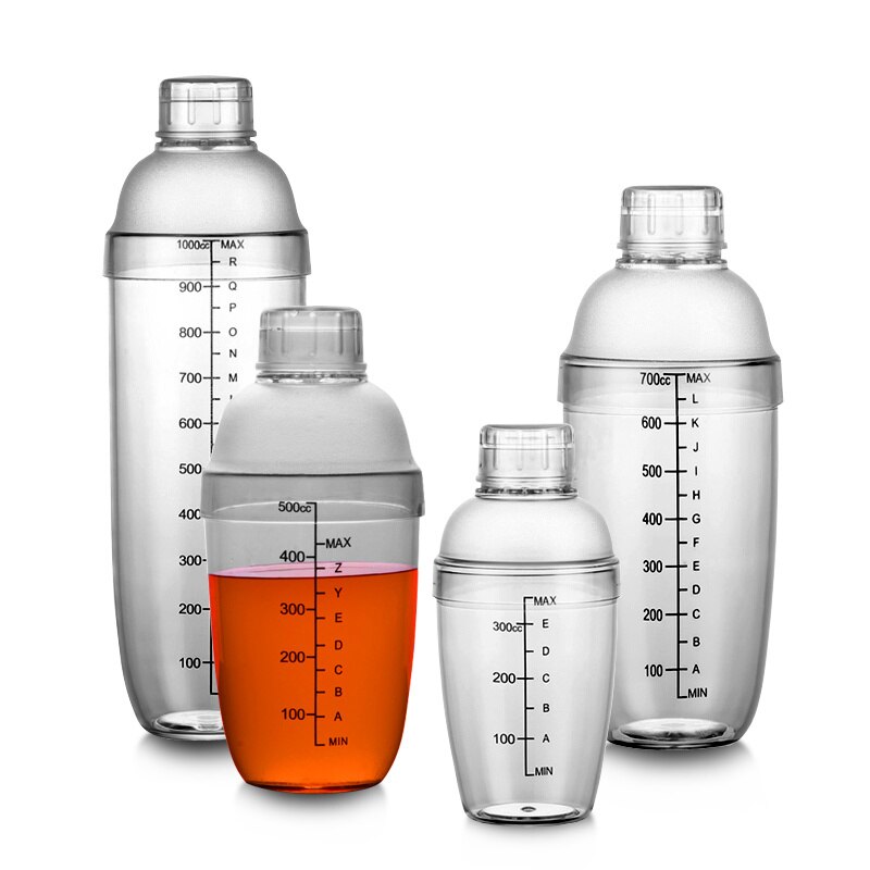 Plast martini cocktail shaker 350ml/530ml/700ml/1000ml vin dryck mixer vin shaker kopp drink mixer barware bar verktyg  zm1112