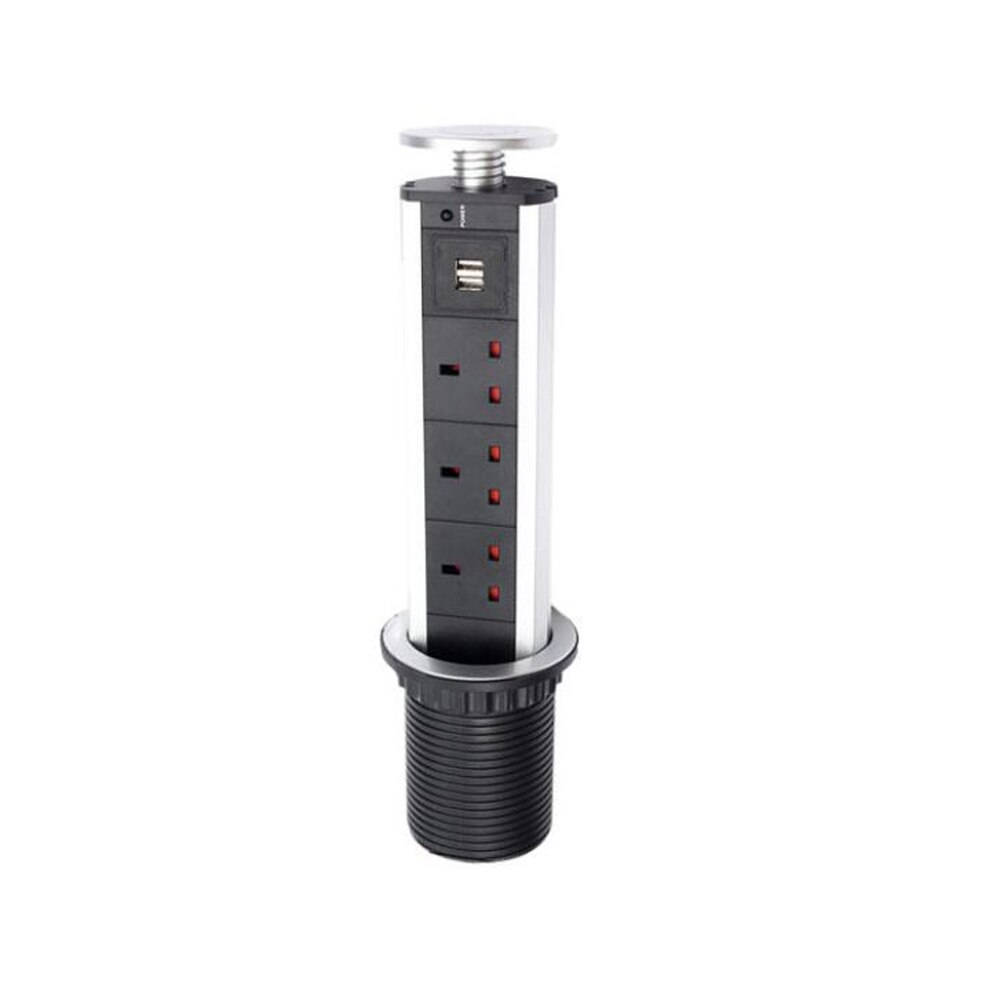 Bord power point stik pop op træk stikkontakt usb oplader bordplade universal elektrisk stik adapter stik til hjemmekontor køkken