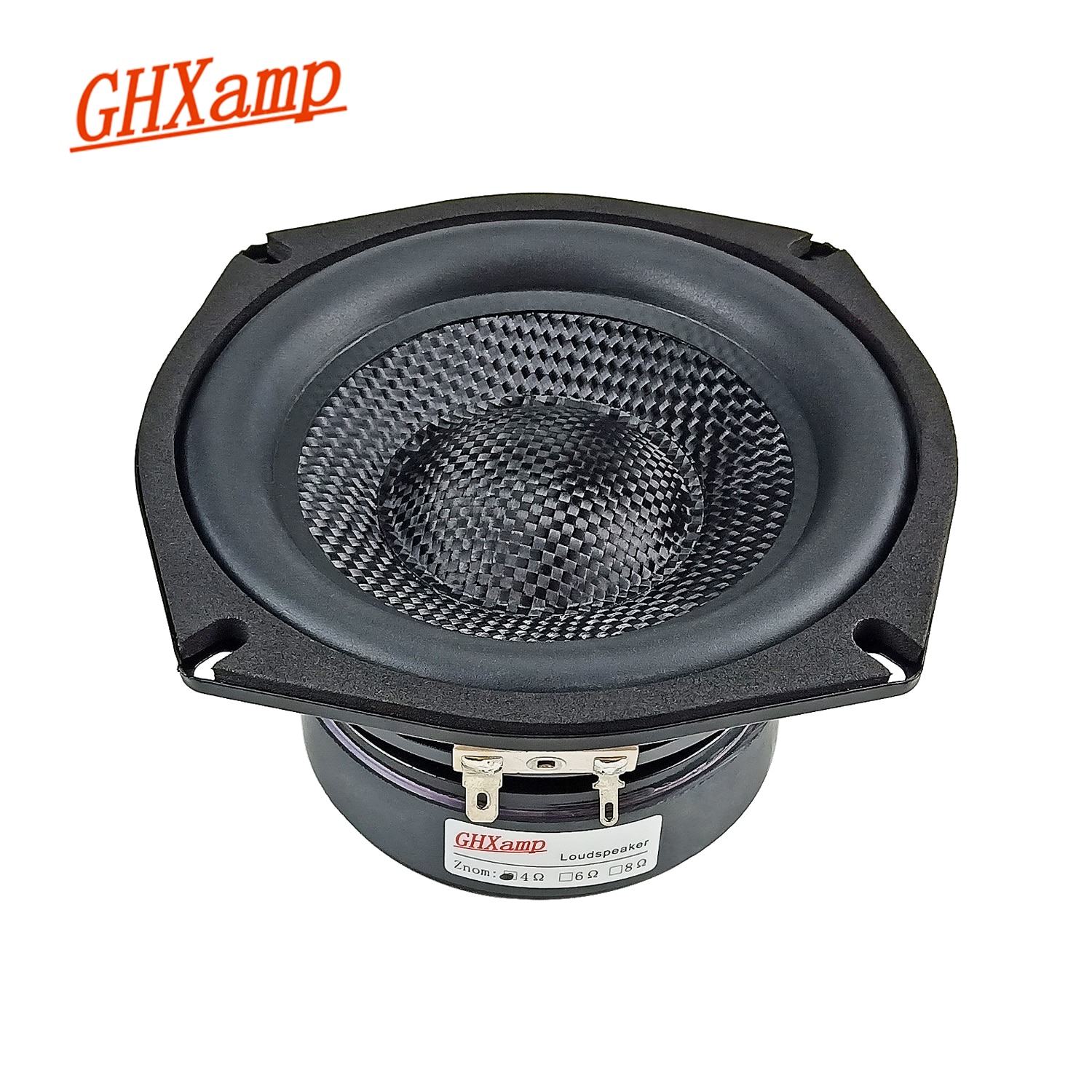 1pc GHXAMP 5.25 Inch 133mm Square Fiberglass Subwoofer Speaker Home Theater PC Car Audio Upgrade High-power HIFI Sound 4OHM