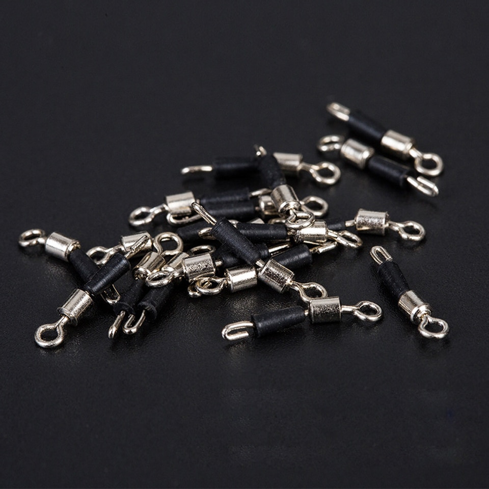 WALK FISH-anillo sólido giratorio de rodamiento de bolas, Conector de pesca, anzuelos de pesca, Conector de enlace rápido, accesorios de pesca, 30 unidades por lote