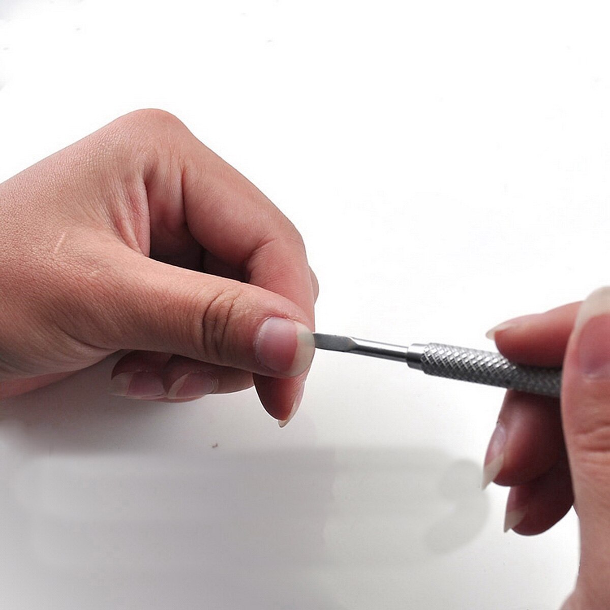 Pro Acero inoxidable empujar cutícula esencial cuchara empujador de cutícula alicates cortaúñas cortador de uñas artístico herramientas manicura del dedo del pie