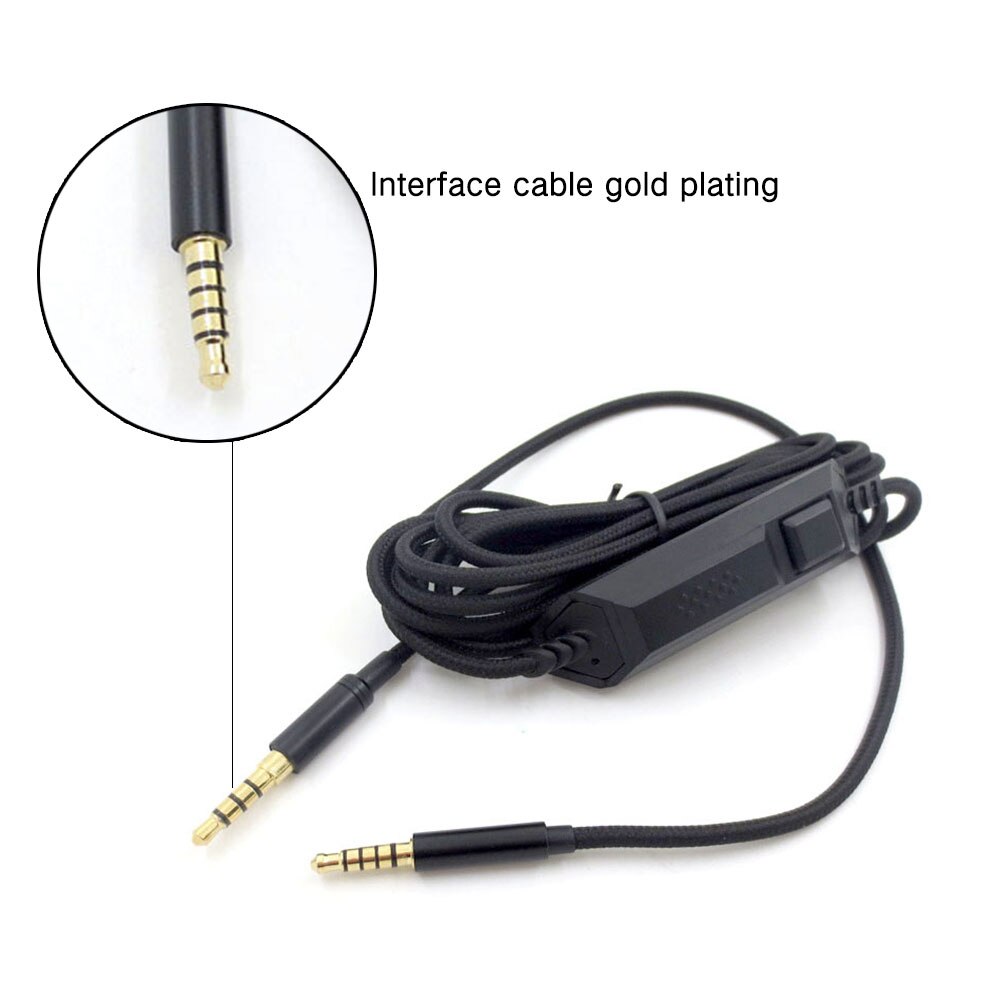 3.5Mm Jack Apparaat Inline Mute Kabel Voor Astro A10/A40/A30/A50/Logitech G233/g433 Wired Gaming Headset Zwart Hoofdtelefoon Accessoire