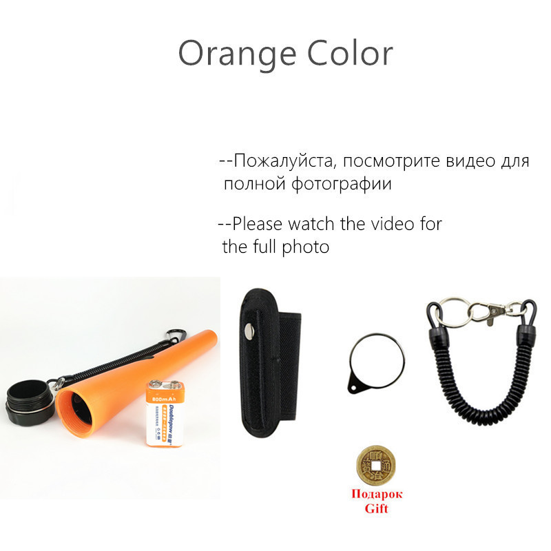 Pro Pinpointing Pointer Metal Detector Pointer Gold Target Gold Detector Static Alarm: Orange