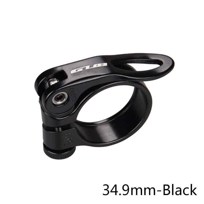 31.8/34.9mm Rode Zadelpenklem Zwart Goud Blauw Titanium Fiets Ultralight Lock Fiets Zadelpennen Klemmen Bike Zadelpen clip GUB: black-34.9mm