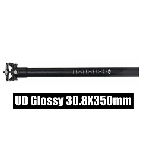 Lätt kolfiber mtb cykelstolpe vägcykelstolpe 31.6/27.2/30.8*350/400mm med titanskruvar och blank: 30.8 x 350mm