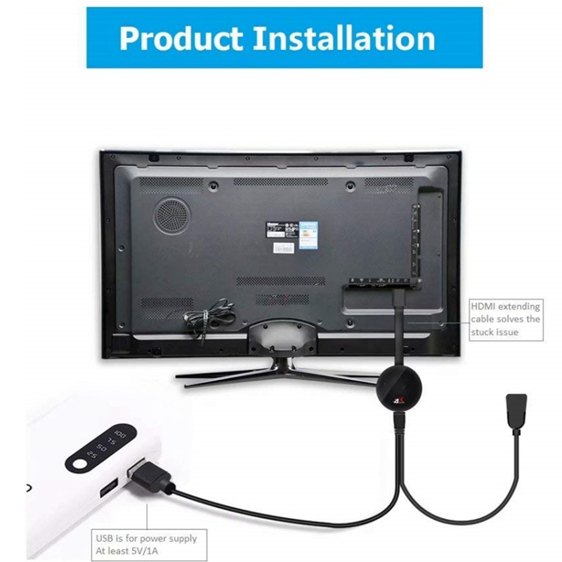 Wireless Display Receiver 4K -Compatible Wifi Display Adapter 5G+2.4G TV Stick For Android/IOS/Windows Easy Install