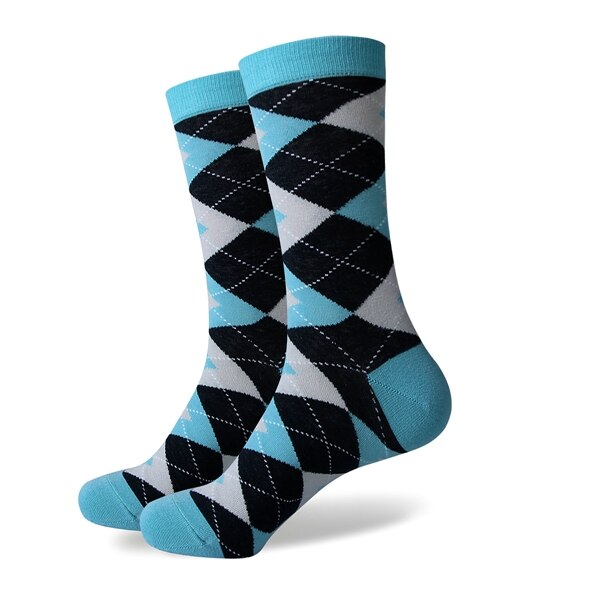 Spiel-hoch Bunte ARGYLE SOCKE spaß herren Baumwolle Socken Hochzeit Socken Freies uns größe (7,5-12): 403