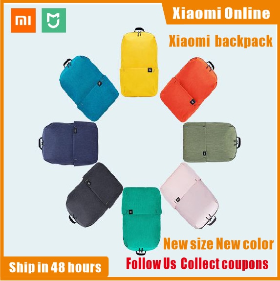 Xiaomi Colorful Mini Backpack Bag 8 Colors Level 4 Water Repellent 10L Capacity 165g Weight YKK Zip Outdoor Smart Life