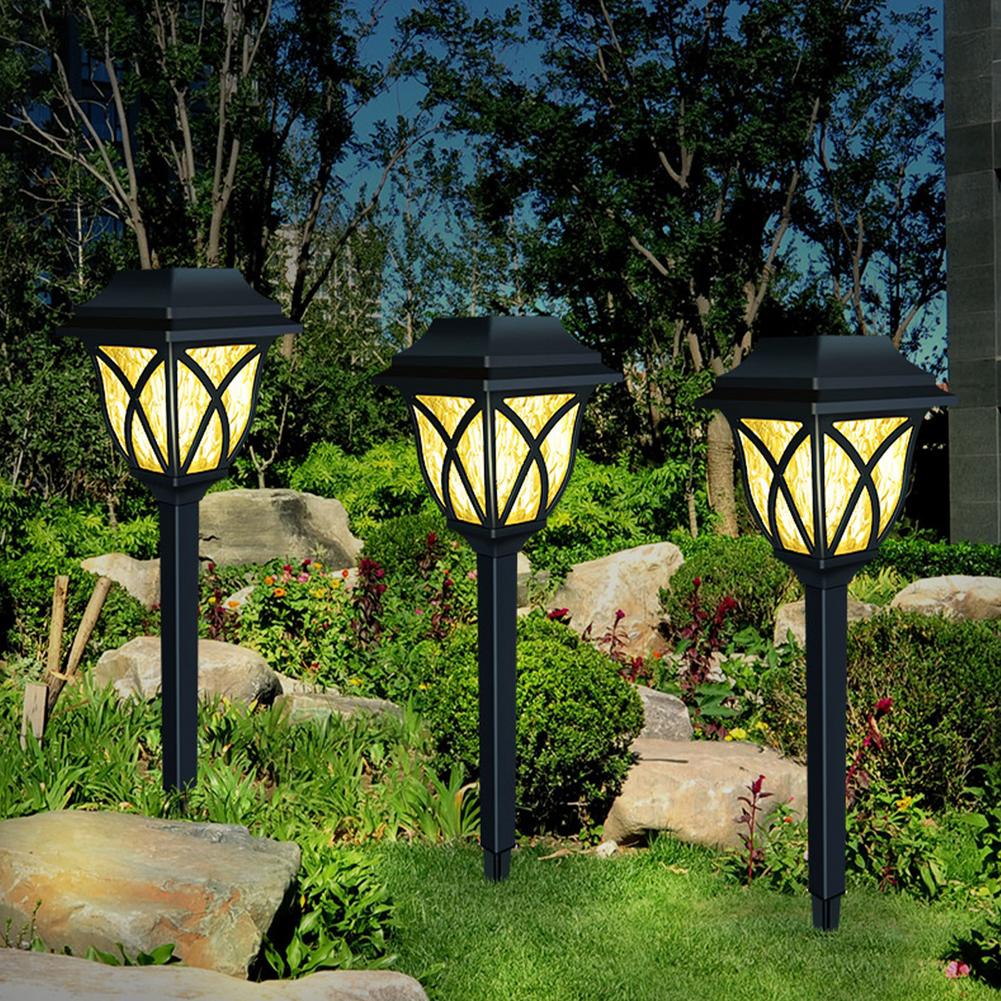 2 szt. Lampy ogrodowe na energię słoneczną słoneczny chodnik lampa krajobrazowa zewnętrzna wodoodporna robić ogrodów dziedzińce chodniki robić dekoracji ogrodu
