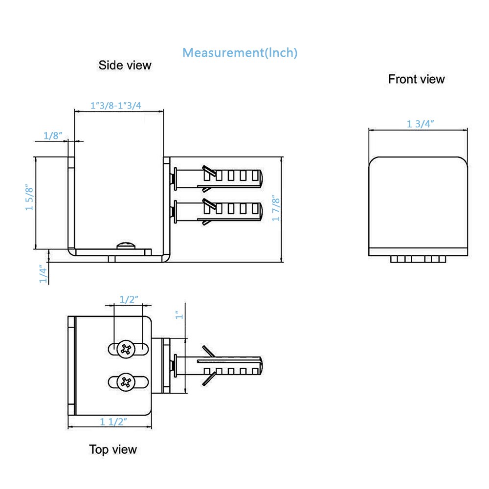 1set Stainless Steel Barn Door Bottom Stopper Slide Rail With Adjustable Screws Swing Stop Door Holders Floor Mounted Door Stops