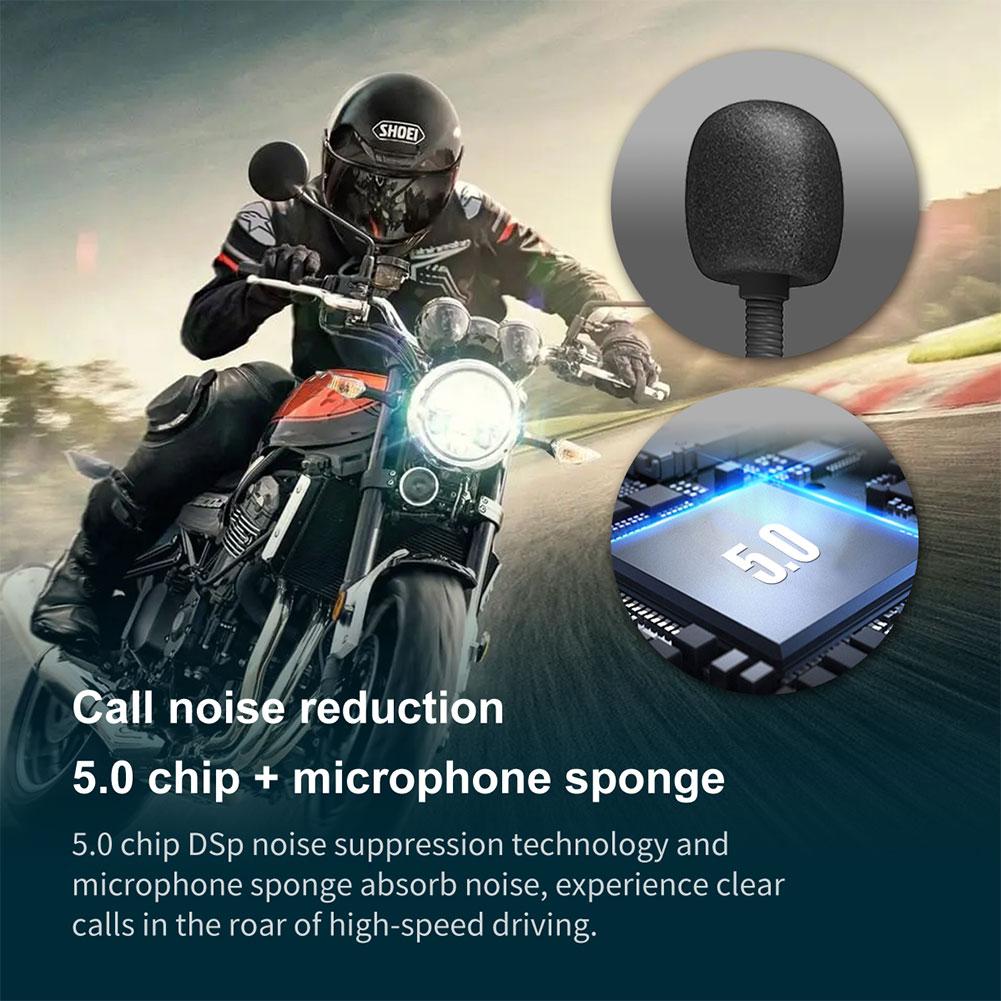 Motorcycle Helmet Headset Bluetooth 5.0 Waterproof Hands Free Sports Headphone Stereo Earphone MP3 Speaker Support A2DP / ACRCP