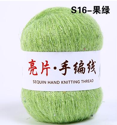 Paillettes de soie brillante 50g/boule, Angola, sentiments amoureux, fil de laine Mohair fin en peluche, laine Fine, crocheté à la main, matériaux de tricotage: S16