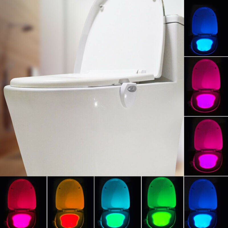 8 Kleuren Motion Sensor Toiletpot Led Nachtlampje Backlight Usb Oplaadbare