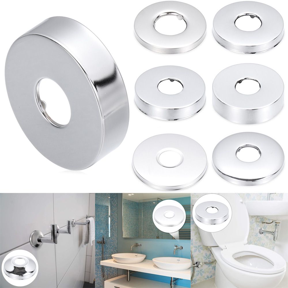 Useful Stainless Steel Faucet Decorative Cover Pipe Wall Covers Wall Flange Cover Shower Kitchen Faucet Decor Accessories