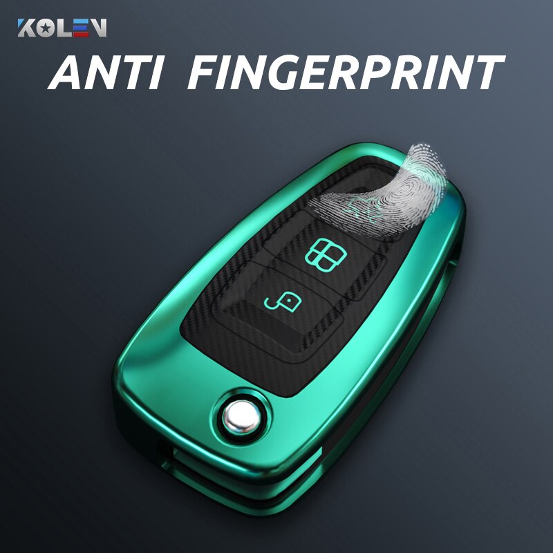 TPU Carbon Fiber Car Key Case Cover Fob For Ford Focus 2 3 MK3 Ranger C-Max S-Max Mondeo Fuga Galaxy Transit Tourneo Custom