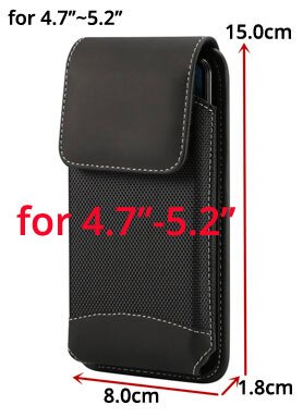 Yiang mærke mænd universal oxford klud talje taske bælte klip hylster fanny pakke holdbar udendørs mobiltelefon pose 4.7 ~ 6.5 tommer: 4.7-5.2 tommer