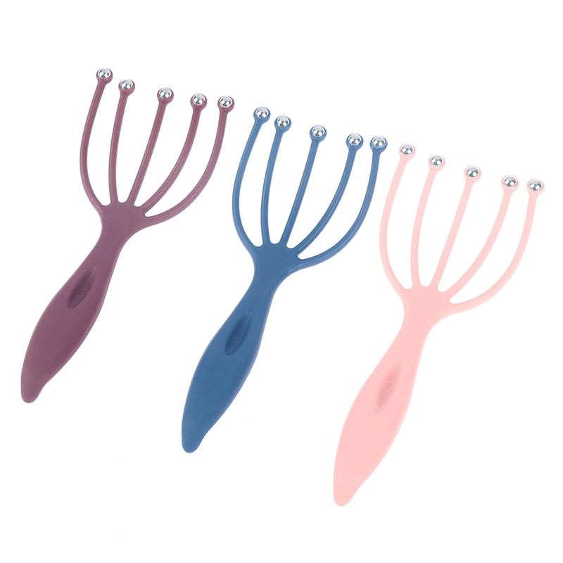 Scalp Massager Hair Growth Stimulator Head Neck Massage Roller Balls Claw Rub