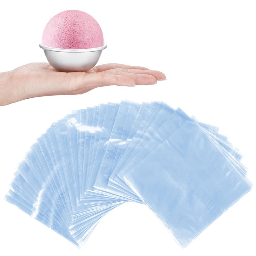 Bolsas de envoltura termorretráctiles para jabones, bombas de baño y artesanías, transparentes, impermeables, 6x6 pulgadas, 200 Uds.