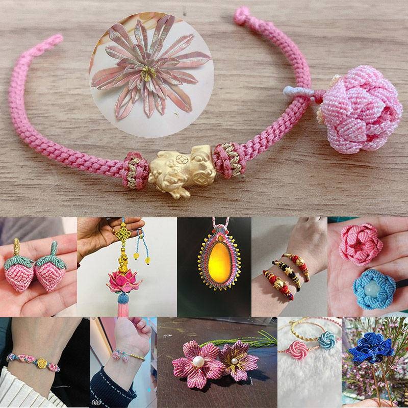 100M/Rol 3 Strengen Kleurrijk Goud Zilver Draad Gevlochten Touw Draad Borduurwerk Haak Kraal String Diy Armband Ketting